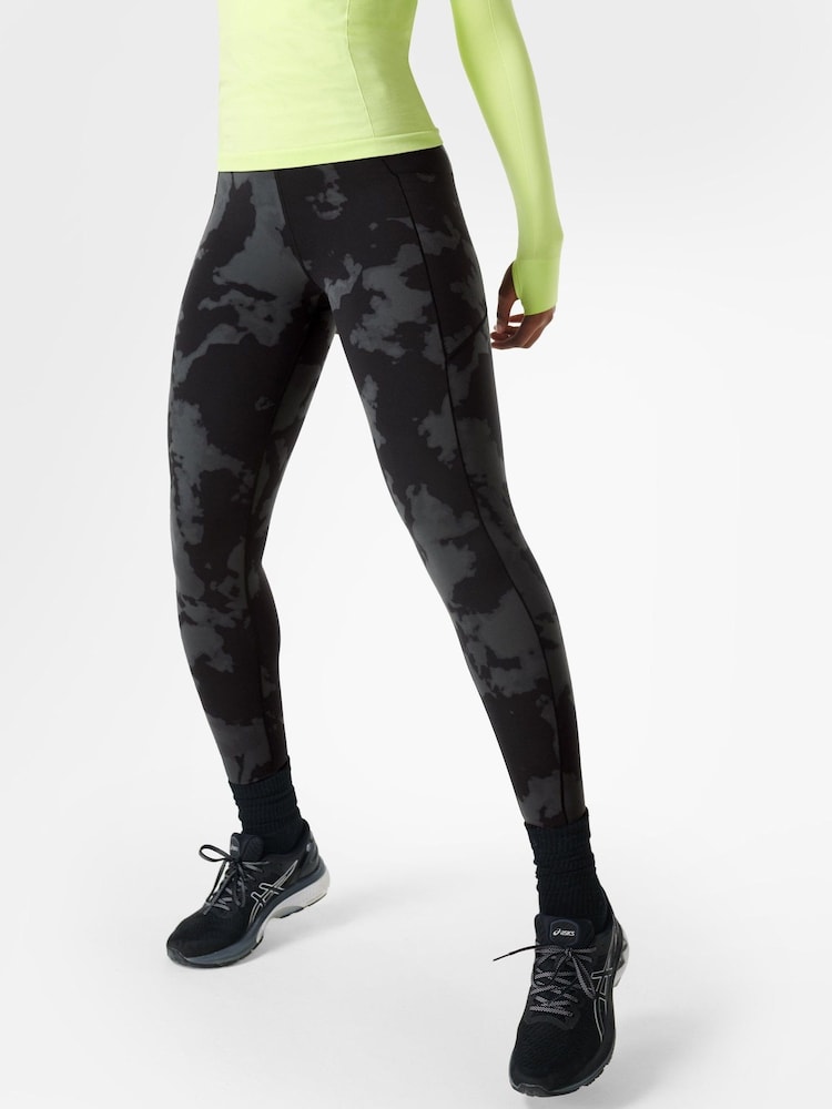 Sweaty Betty Black Fade Print Full Length Power UltraSculpt 7/8 High Waist Leggings - Image 1 of 6