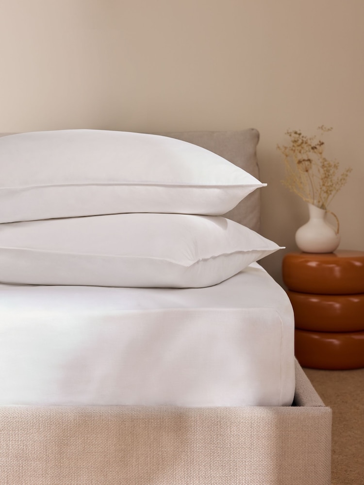 MADE.COM White Cosy Washed Cotton Pillowcase Set of 2 - Image 1 of 4 MADE.COM White Cosy Washed Cotton Pillowcase Set of 2 - Image 1 of 4