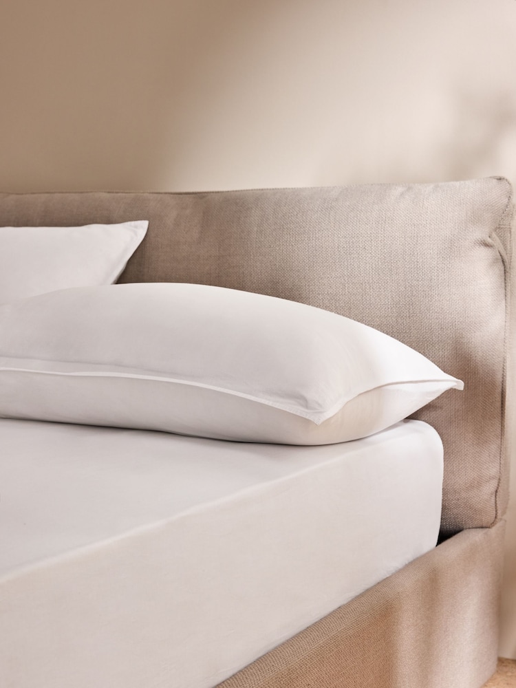 MADE.COM White Cosy Washed Cotton Pillowcase Set of 2 - Image 2 of 4 MADE.COM White Cosy Washed Cotton Pillowcase Set of 2 - Image 2 of 4