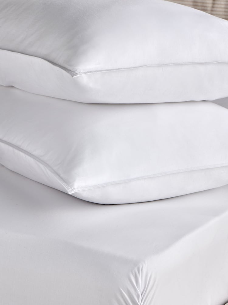 MADE.COM White Cosy Washed Cotton Pillowcase Set of 2 - Image 4 of 4 MADE.COM White Cosy Washed Cotton Pillowcase Set of 2 - Image 4 of 4