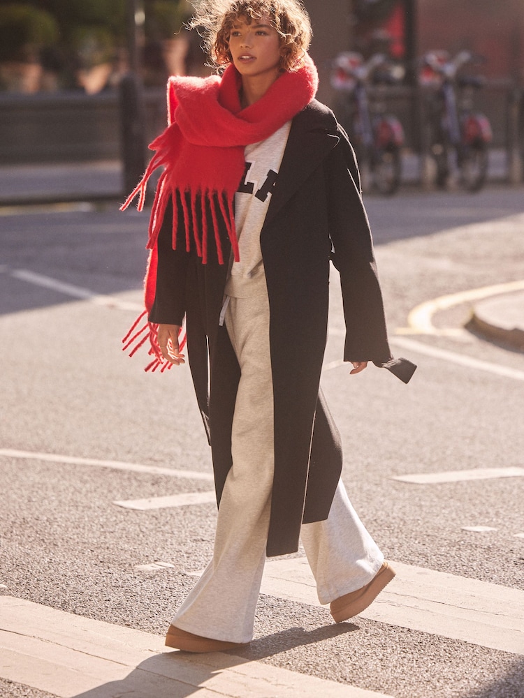 Self. Red Heavyweight Blanket Scarf - Image 2 of 7
