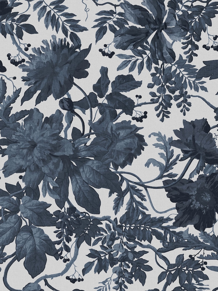 Graham & Brown Blue Enzia Wallpaper Sample - Image 2 of 3