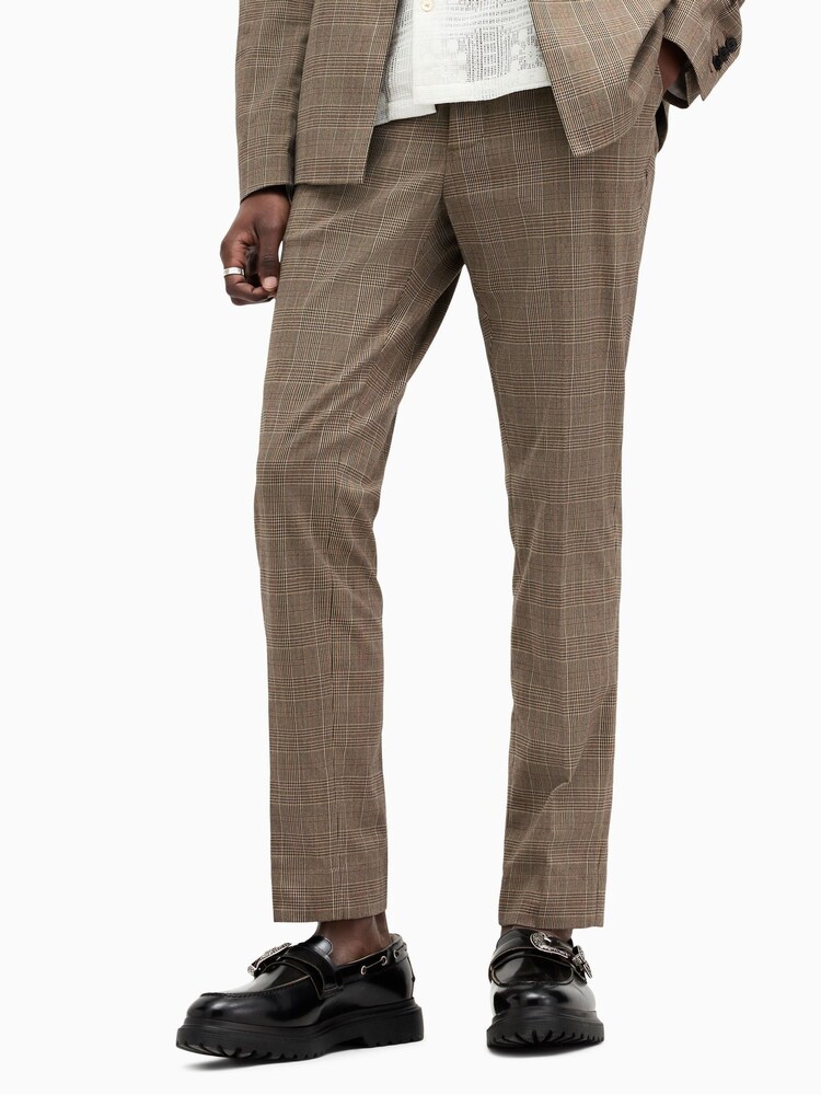 AllSaints Brown Maffrett Trousers - Image 1 of 7