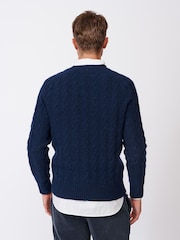 Aubin Woodhall Cable Crew Jumper - Image 2 of 6