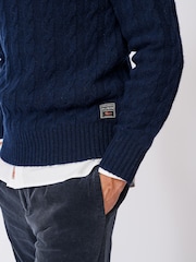 Aubin Woodhall Cable Crew Jumper - Image 4 of 6