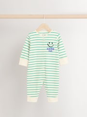 Purple/Green Baby Footless Sleepsuits 3 Pack (0mths-3yrs) - Image 3 of 10