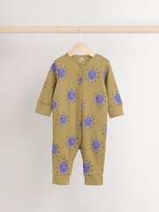 Purple/Green Baby Footless Sleepsuits 3 Pack (0mths-3yrs) - Image 5 of 10