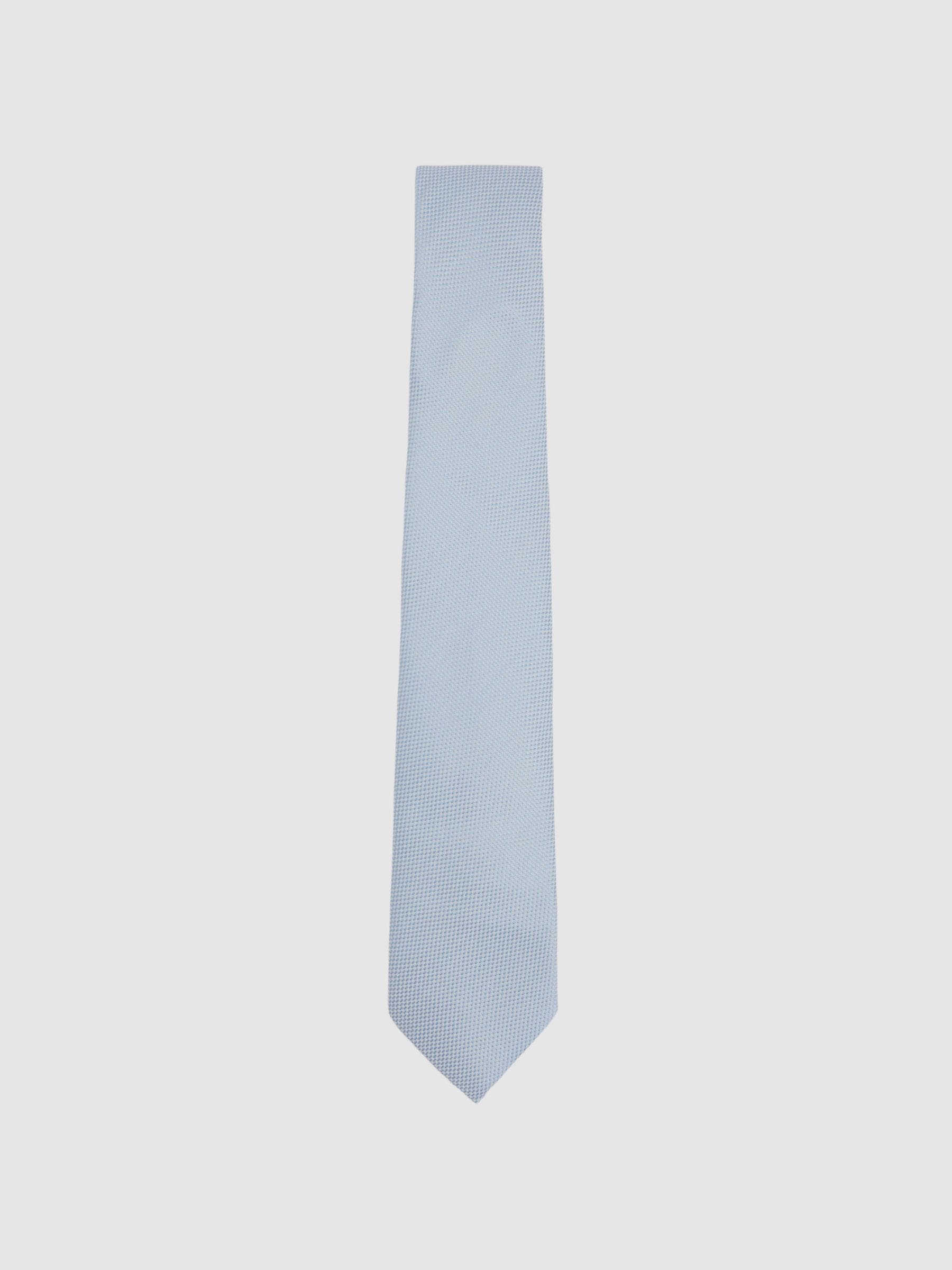 Shop Reiss Light Blue Textured Silk Blend Tie