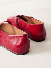 Red Standard/Wide Fit Signature Leather Mary Jane Shoes - Image 5 of 5