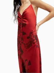 AllSaints Red Alexia Sanibel Dress - Image 5 of 6