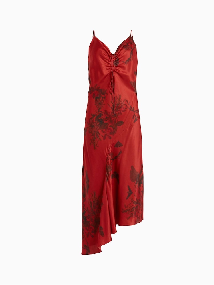 AllSaints Red Alexia Sanibel Dress - Image 6 of 6 AllSaints Red Alexia Sanibel Dress - Image 6 of 6