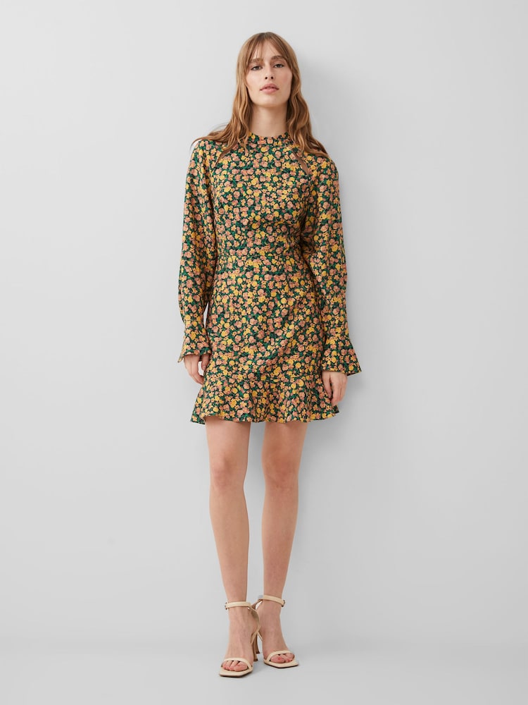 French Connection Green Aleezia Flavia Textured Dress - Image 1 of 4