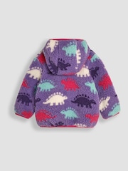 JoJo Maman Bébé Lilac Purple Dino Teddy Fleece - Image 2 of 3