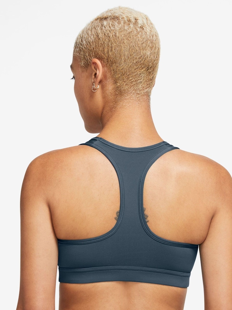 Nike Teal Blue Swoosh Medium Support Padded Sports Bra - Image 2 of 3