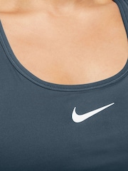 Nike Teal Blue Swoosh Medium Support Padded Sports Bra - Image 3 of 3
