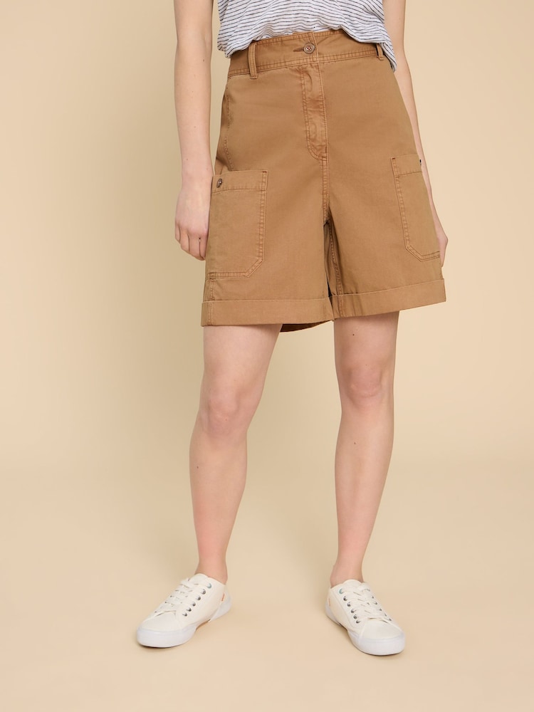 White Stuff Natural 100% Cotton Carlie Cargo Shorts - Image 3 of 7