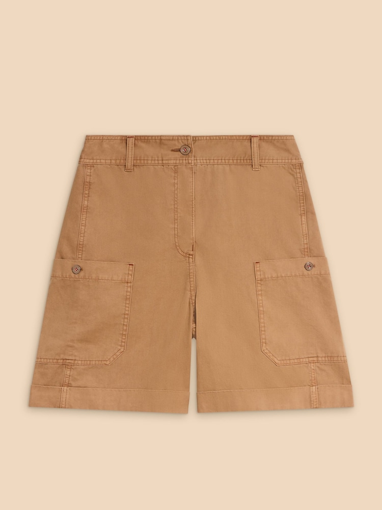 White Stuff Natural 100% Cotton Carlie Cargo Shorts - Image 5 of 7