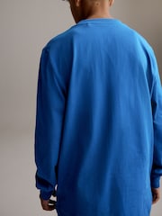 Cobalt Blue Relaxed Fit Long Sleeve Graphic T-Shirt (3-16yrs) - Image 3 of 8