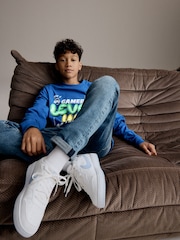 Cobalt Blue Relaxed Fit Long Sleeve Graphic T-Shirt (3-16yrs) - Image 4 of 8