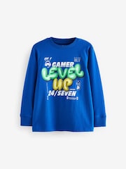 Cobalt Blue Relaxed Fit Long Sleeve Graphic T-Shirt (3-16yrs) - Image 5 of 8