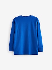 Cobalt Blue Relaxed Fit Long Sleeve Graphic T-Shirt (3-16yrs) - Image 6 of 8