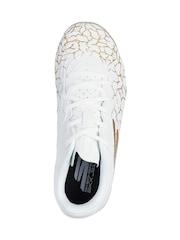 Skechers White White / Gold Younger Kids Firm Ground Football Boots - Image 4 of 5