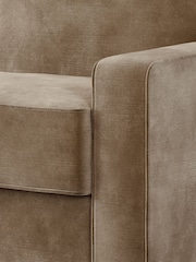 Jay-Be Luxe Velvet Cedar Mink Brown Linea 4 Seater Sofa Bed - Image 4 of 6