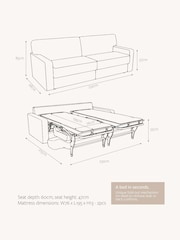 Jay-Be Luxe Velvet Cedar Mink Brown Linea 4 Seater Sofa Bed - Image 6 of 6