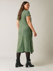 Evans Curve 100% Cotton Midi Dress - Image 3 of 5