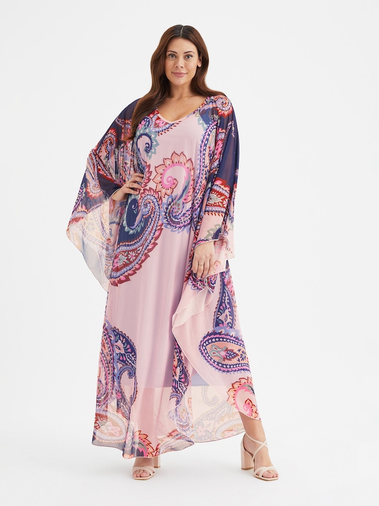 Scarlett & Jo Blue Maxi Kaftan - Image 1 of 4 Scarlett & Jo Blue Maxi Kaftan - Image 1 of 4