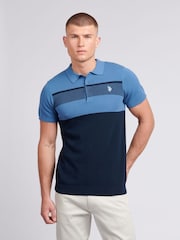 US Polo Assn. Мужская трикотажная рубашка поло в полоску - Image 1 of 7