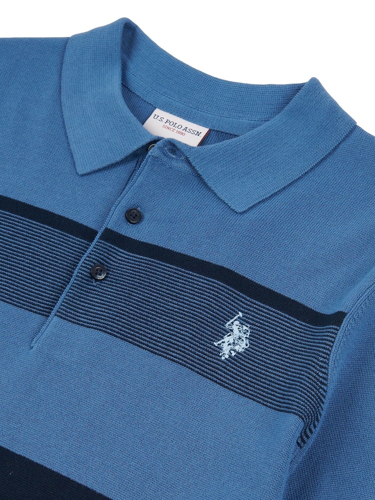 US Polo Assn. Мужская трикотажная рубашка поло в полоску - Image 7 of 7