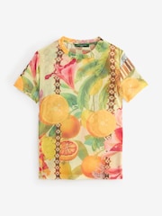 Obst- und Blumendruck - Kew Collection Kurzärmeliges Netz-Top - Bild 5 von 7