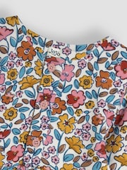 JoJo Maman Bébé Mustard Yellow Floral Button Sweat Dress - Image 3 of 3