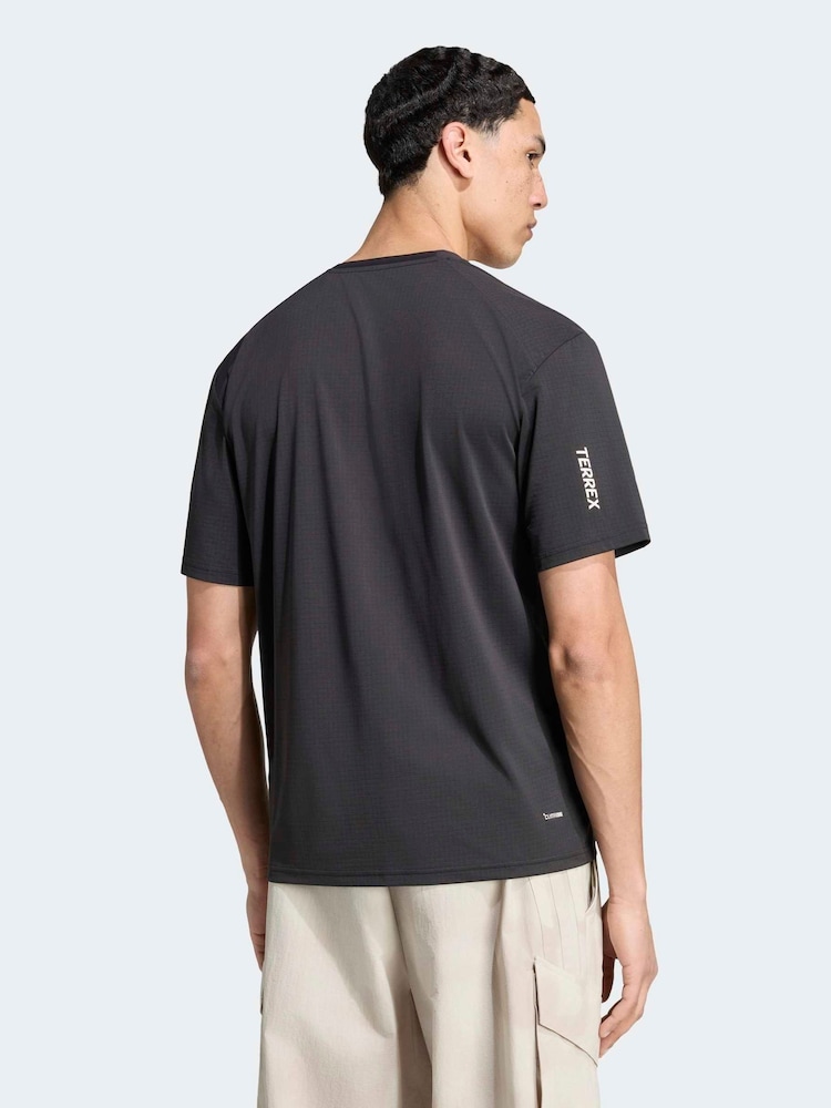 adidas Terrex Black Multi Climacool Logo Tech T-Shirt - Image 2 of 7 adidas Terrex Black Multi Climacool Logo Tech T-Shirt - Image 2 of 7
