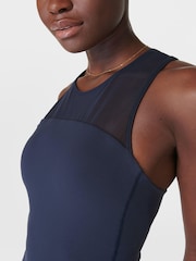 Sweaty Betty Navy Blue Power Illusion Workout Bra Tank Top - Image 5 of 7