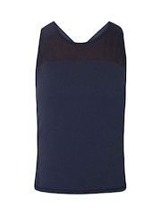 Sweaty Betty Navy Blue Power Illusion Workout Bra Tank Top - Image 6 of 7