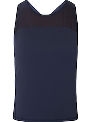 Sweaty Betty Navy Blue Power Illusion Workout Bra Tank Top - Image 7 of 7