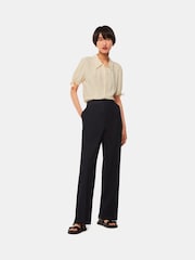 Whistles Cream Oval Spot Tie Sleeve Shirt - Image 4 of 5