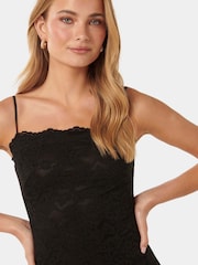 Forever New Black Angelica Lace Bodycon Midi Dress - Image 2 of 4