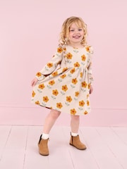 JoJo Maman Bébé Natural Floral Knitted Dress - Image 1 of 6