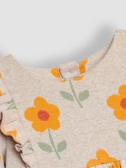 JoJo Maman Bébé Natural Floral Knitted Dress - Image 6 of 6