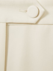Reiss Cream Solene Petite Wide Leg Split Hem Trousers - Image 6 of 7