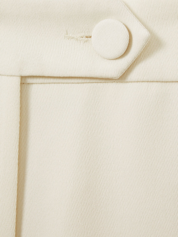 Reiss Cream Solene Petite Wide Leg Split Hem Trousers - Image 6 of 7