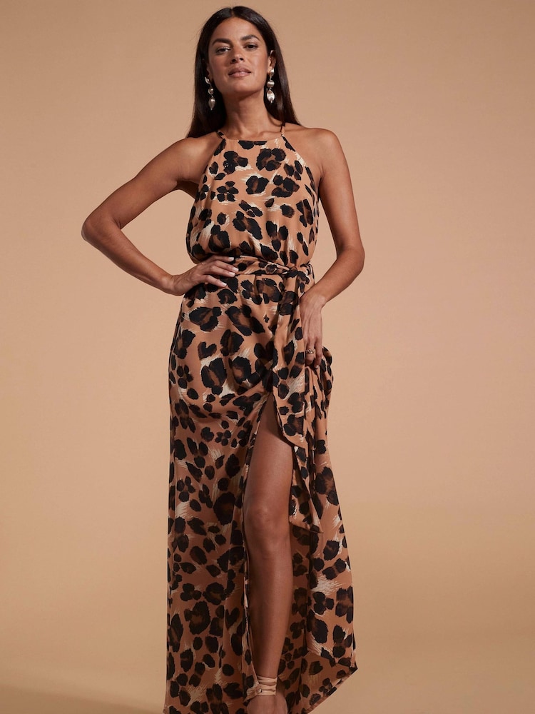 Dancing Leopard Animal Sunset Dress - Image 1 of 4