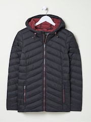 FatFace Ruby Black Lightweight Puffer Jacket - Image 6 of 6