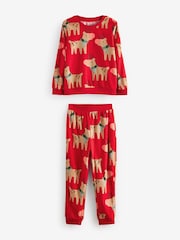 Red Matching Family Kids Christmas Reindeer Pyjamas (9mths-16yrs) - Image 10 of 13