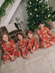 Red Matching Family Kids Christmas Reindeer Pyjamas (9mths-16yrs) - Image 3 of 13
