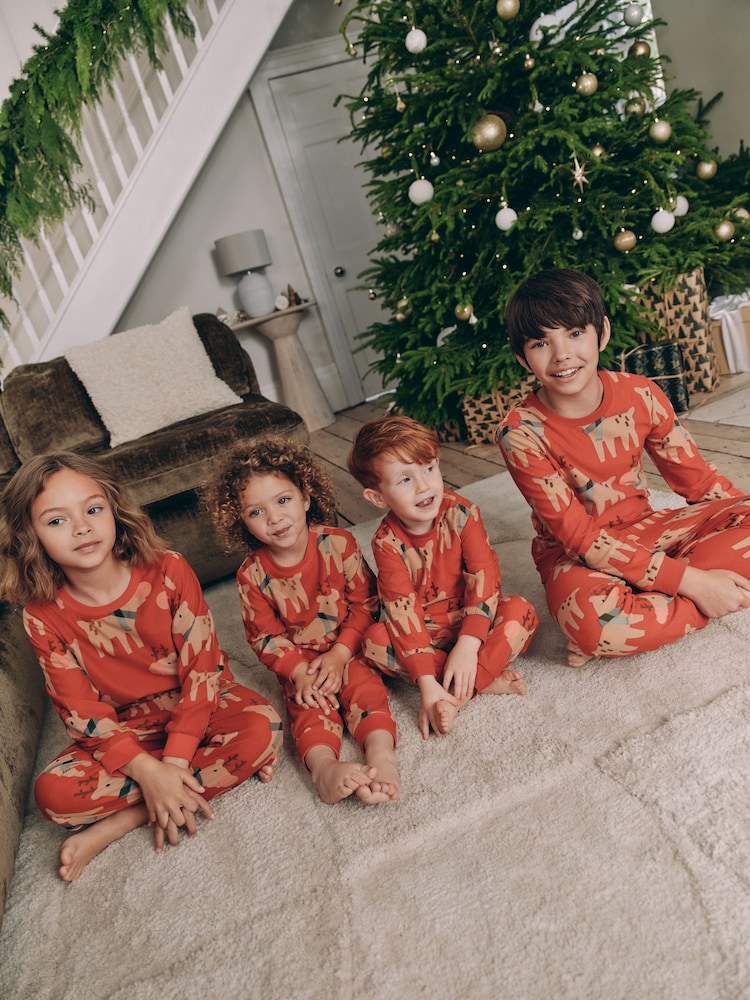 Buy Red Matching Family Kids Christmas Reindeer Pyjamas (9mths
