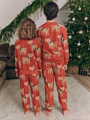 Red Matching Family Kids Christmas Reindeer Pyjamas (9mths-16yrs) - Image 8 of 13